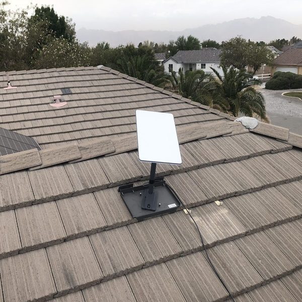 Starlink internet roof antenna installations